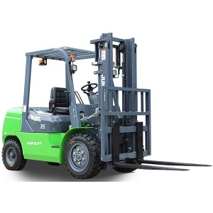 JEF-S35 Forklift Listrik 3,5 ton dengan baterai Li-ion Forklift baterai lithium untuk penggunaan di luar ruangan