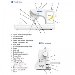 ماكينة خياطة وتطريز منزلية JK-ES5