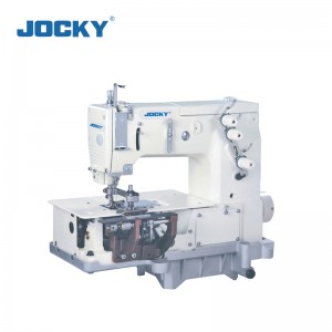 JK2000C Двухигольная швейная машина с плоской платформой и петлями для ремня