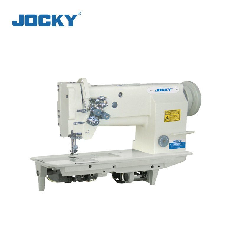 JK20606-1 Máquina de coser de pespunte con pie de avance compuesto de aguja única