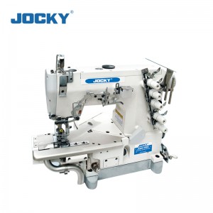 Máquina de coser con enclavamiento de cama cilíndrica de alta velocidad, accionamiento directo, JK664DD-35BB, cortador de borde izquierdo