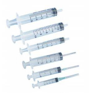 Tri časti Jednorazová injekčná striekačka
