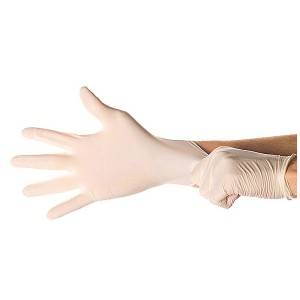 Latex Examination Gloves feature zoo puncture resistance dua li hnab looj tes yas.