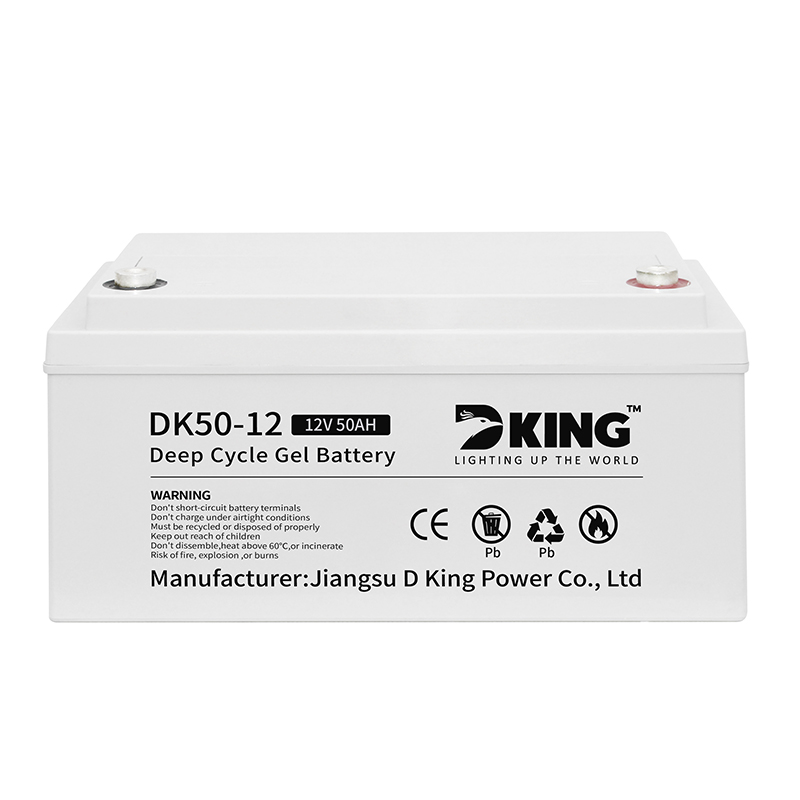 DKGB-1250-12V50AH အလုံပိတ်ထားသော ဂျယ်ဘက်ထရီ အခမဲ့ နေရောင်ခြည်စွမ်းအင်သုံး ဘက်ထရီ