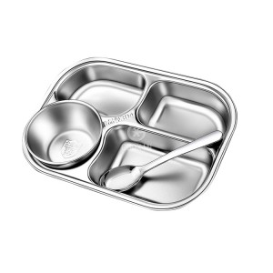 Customizable Stainless Steel Dinner Plate for Kitchen