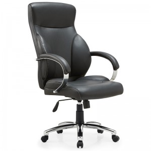 China New High Back Best Quality Ergonomic Adjustable Boss Leather Office Chair