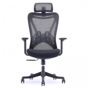 High Back Ergonomic Executive Black Mesh PC Office Chair with headrest