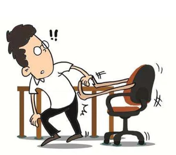Correct sitting posture for office workers