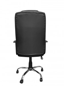 Black Leather Adjustable Boss Office Chair With Wheels