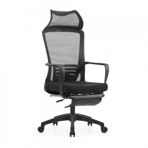 Factory Supply Wholesale Cheap Black Mesh Ergonomic Executive Reclining Office Chair with Footrest