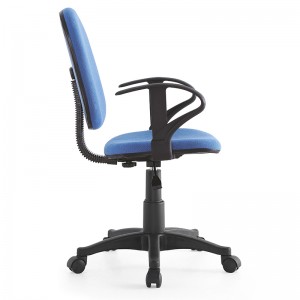 Excellent quality Blue Fabric Mid Back Executive Office Chair With Armrest