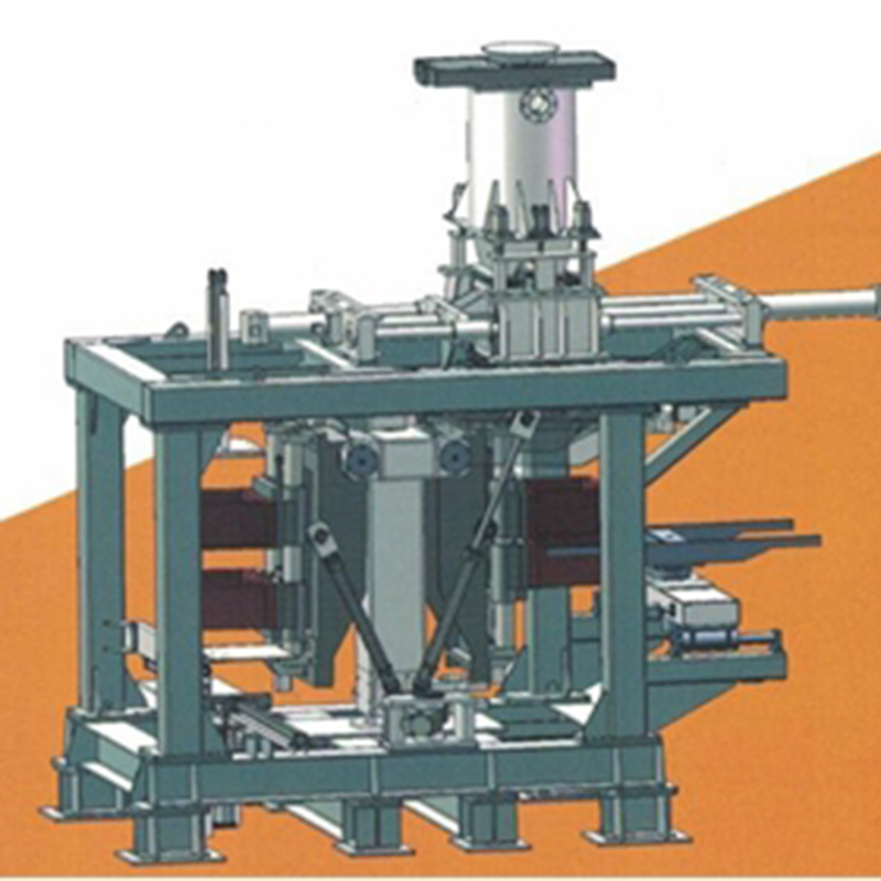 Double station vertical sand shooting horizontal parting molding machine