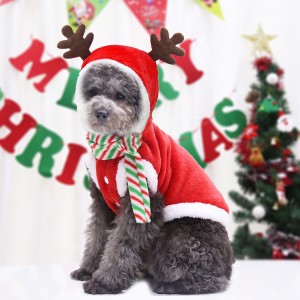 Дизајнерска Божиќна зимска облека за миленичиња Кучешка облека Божиќна облека на Дедо Мраз за миленичиња куче мачка облека за кучиња
