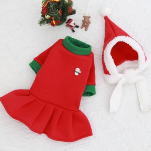 Desainer pakaian hewan peliharaan Natal musim dingin Pakaian anjing Natal Santa Claus pakaian hewan peliharaan anjing kucing anjing