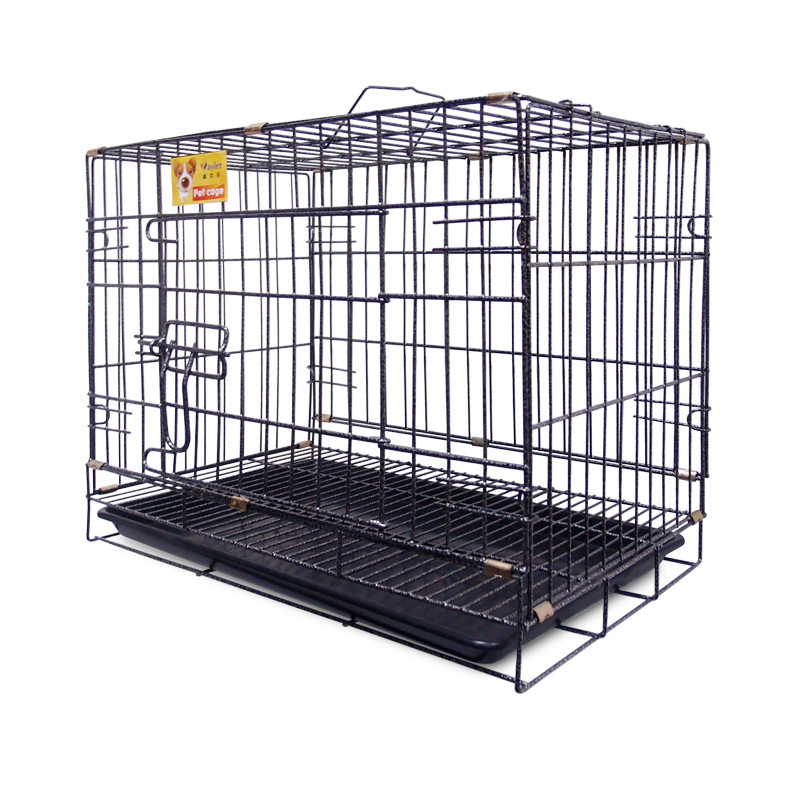 High quality black metal kennel, durable outdoor large folding kennel