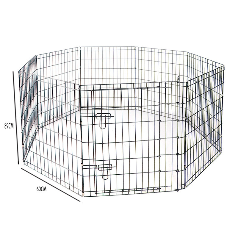 High quality foldable pet fence metal six-piece pet octagonal iron cage