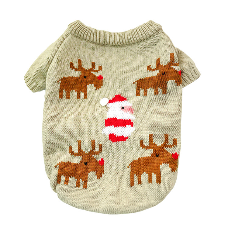 Wholesale Christmas Elk Small Dog Cute Sweater Two-legged Pet Dog Sweater