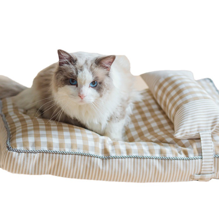 Kvaliteetne kohev ülipehme ja mugav PP puuvillasest lemmikloomamatist pestav mattvoodi väikese keskmise lemmiklooma voodisse