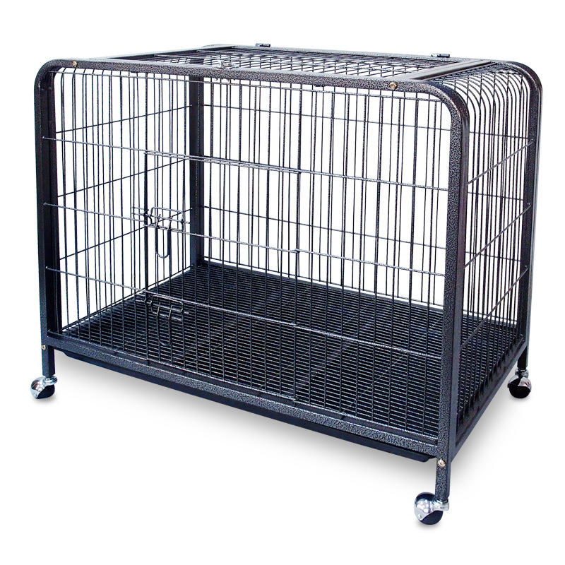 Heavy Duty Dog Cage Sturdy metal kennel and crate with four wheels