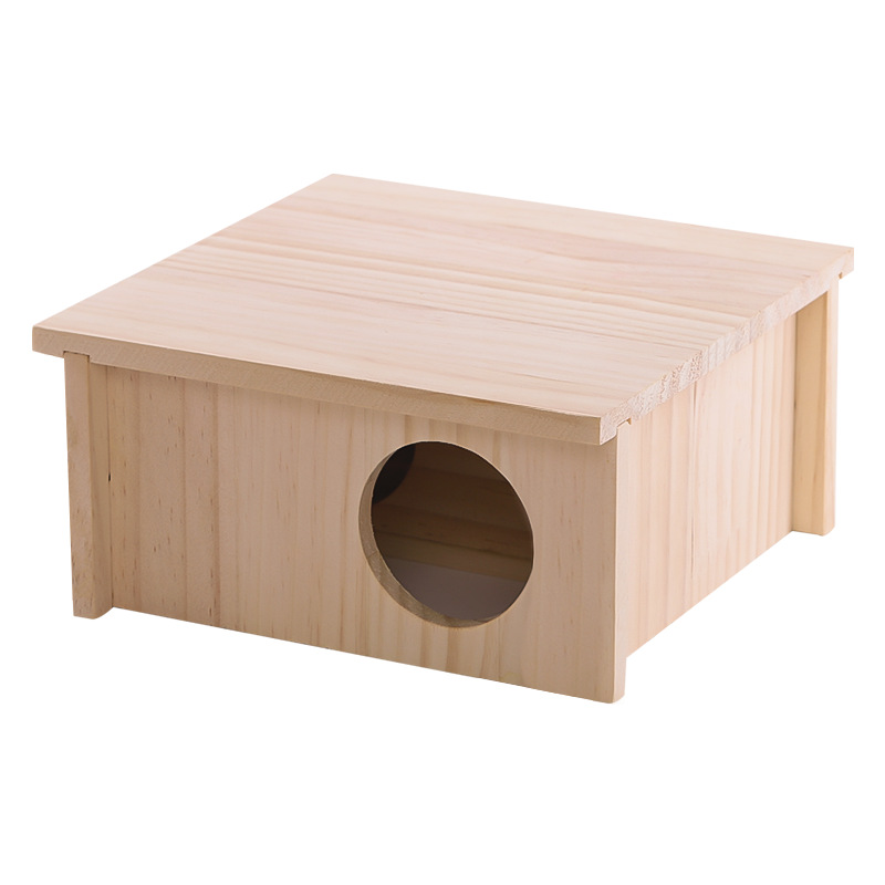 Low Cost Klengt Déier Nest Mini Habitat Haus Holz Luxus Haiser Schrëtt, Hideout, Chamber-Maze Multi Chamber Raum fir Hamster