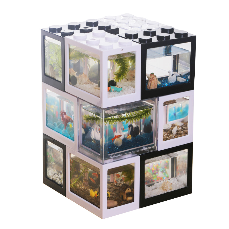 Akvarij Tank Kit Zložljiv Fish Tank Set za Želva Plazilec Kozice Moss Rakovice Žuželke Habitat Majhen Fish Tank
