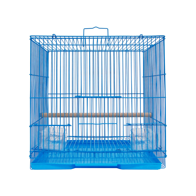 Высококачественная складная маленькая клетка для попугаев с гальваническим покрытием металлического цвета с деревянной рамой и клеткой для птиц