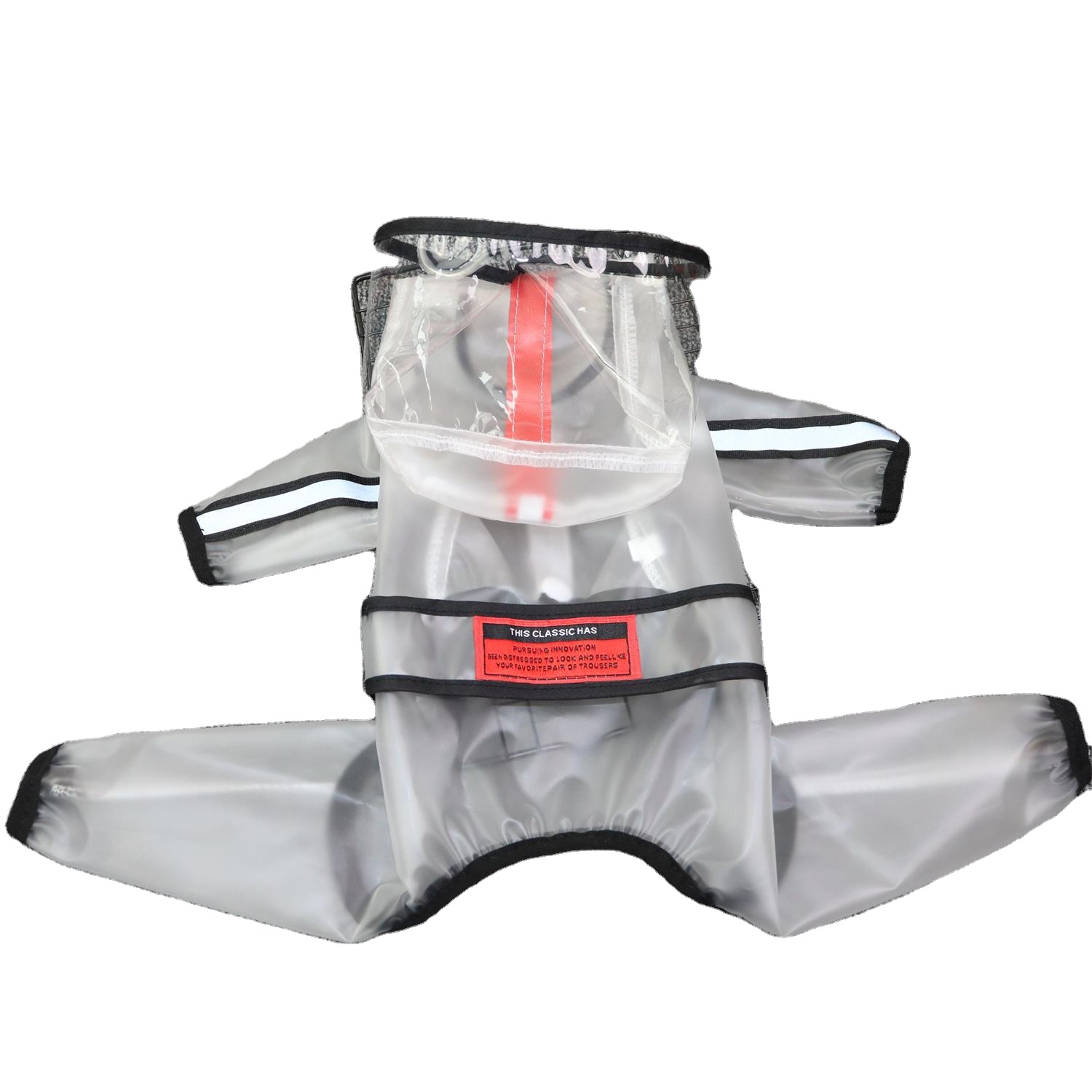 Fabricante de perro de PVC transparente chaqueta impermeable al aire libre impermeable perro impermeable