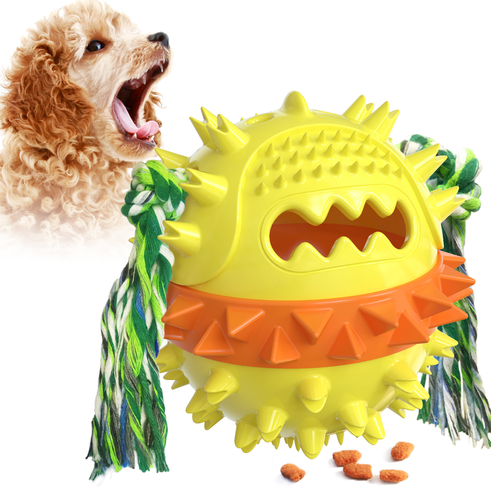 Koera hambaid puhastav purihammaste mänguasi ujuv interaktiivne koeramänguasi lekkiva palliga närimispurimänguasi