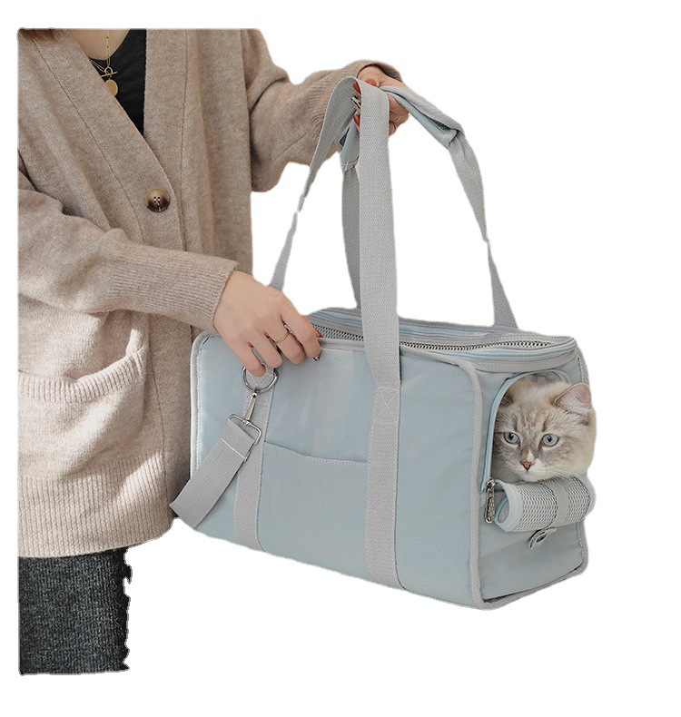 High Quality Adjustable Shoulder Strap Pet Travel Bag Mesh Window Kitten Carrying Case