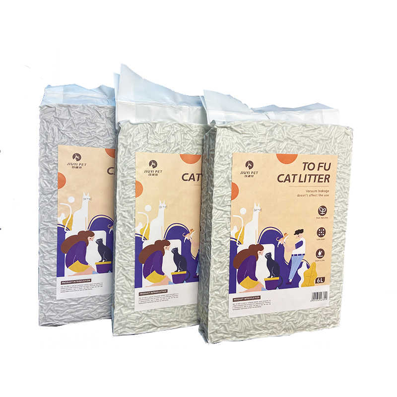 El precio de fábrica se puede enjuagar con arena para gatos de plantas naturales, arena para gatos de tofu personalizada multicolor de 2mm