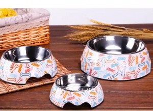 Produsen paling laris Grosir Stainless Steel Pet Bowl Dog Cat Feed Bowl