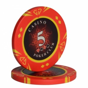 Caixa acrílica de três diamantes Clay Poker Chip Set