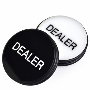 Black And White Dealer Button