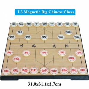 مجموعة شطرنج صينية مغناطيسية قابلة للطي عالية الجودة