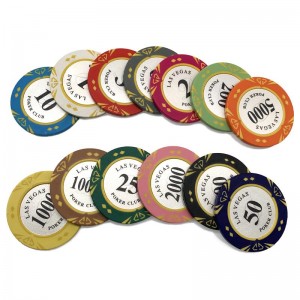 Las Vegaso molio pokerio žetonų didmeninė prekyba