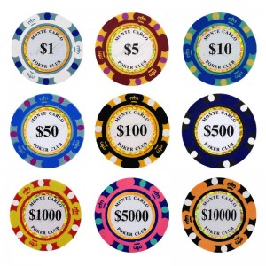 Top Suppliers 14G Clay Las Vegas Two Tone Poker Chip with Sticker