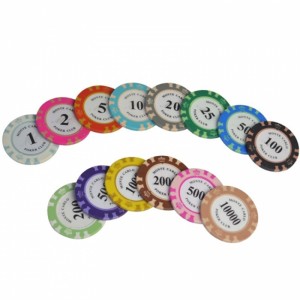 Crown Clay Poker Chips Set Acrylic Suitcase