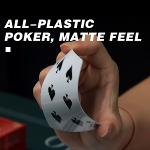 Materjal tal-karta tal-karti tal-poker tal-plastik ultra ħfief