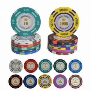 Waterproof Clay Customizable Poker Chips