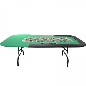 Green Gambling Roulette Table With Numbers