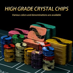 Puce de carte de poker haut de gamme Crystal Casino