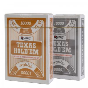 Teksasa Plastaj Pokeraj Kartoj Kartludo Pokero