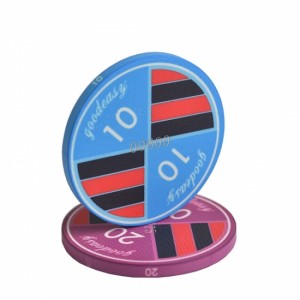 Ceramika DIY Stripe Poker Chip Set Aluminia Skatolo