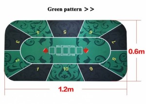 1.2m Poker Table Cloth Casino Rubber Mat