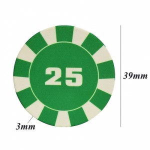 Chip Poker Keramik Pencetakan Sublimasi Standar