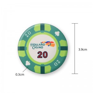 10 г 39*0,3 мм теңшелетін керамикалық покер чиптері