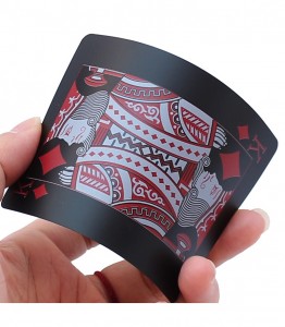 Μαύρο πλαστικό δίχρωμο πόκερ