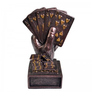 Метален трофей за декорация на покер турнир