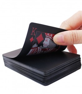 Czarny plastikowy dwukolorowy poker