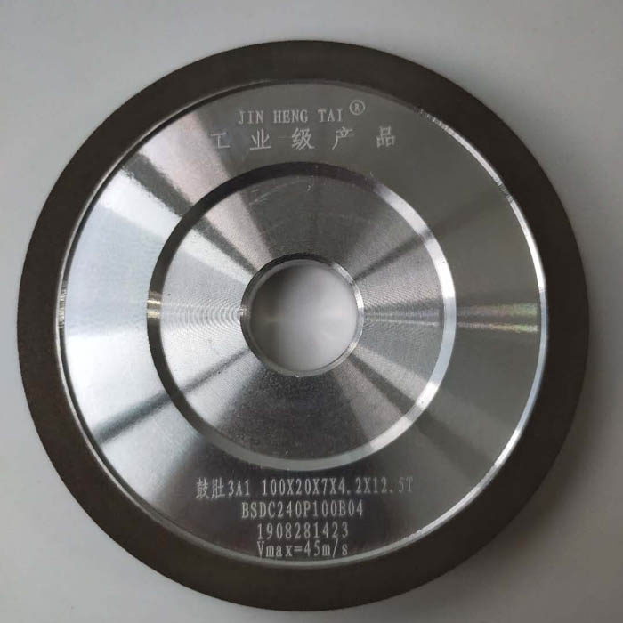 diamond & cbn grinding wheel for bi-metal band saw blades side angle 3A1 100X20X7X4.2